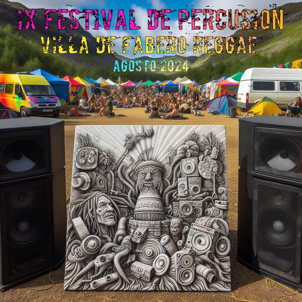 Cartel del IX Festival de Percusión Villa de Fabero Reggae Summer