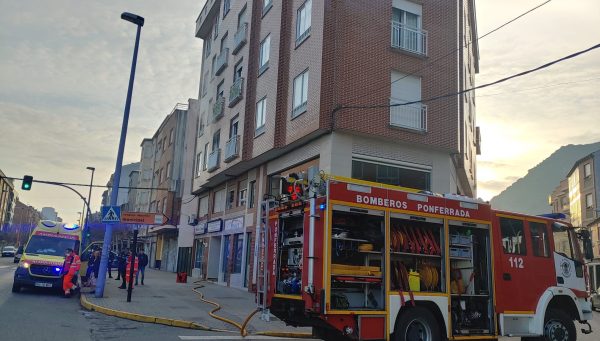 Incendio en la avenida de Portugal de Flores del Sil.