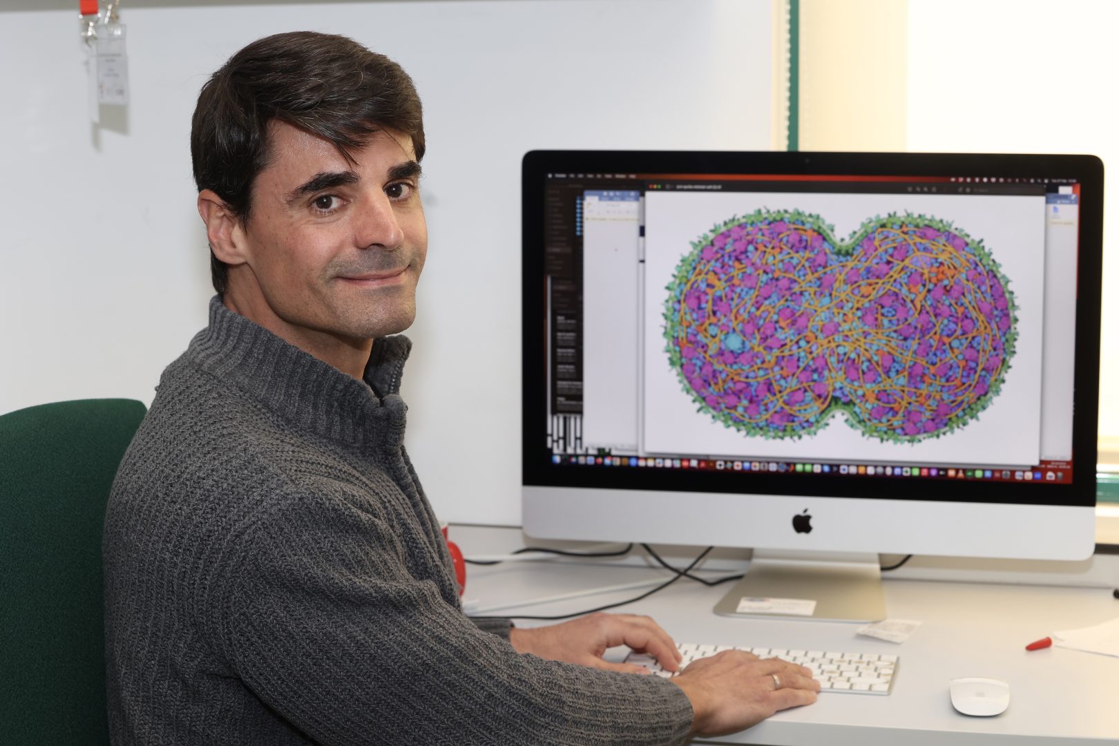 El investigador Saúl Ares en el laboratorio del Centrol Nacional de Biotecnología