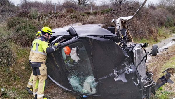 Accidente de tráfico en la autovía A-6 a su paso por Bembibre