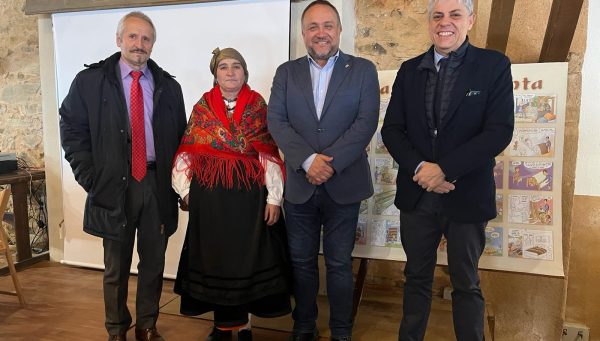 El presidente de la Diputación de León, Gerardo Álvarez Courel,inaugura la jornada Águedas Tilenenses 2024 en el Val de San Lorenzo