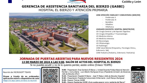 Jornada de puertas abiertas para futuros residentes MIR, EIR y PIR del área del Bierzo