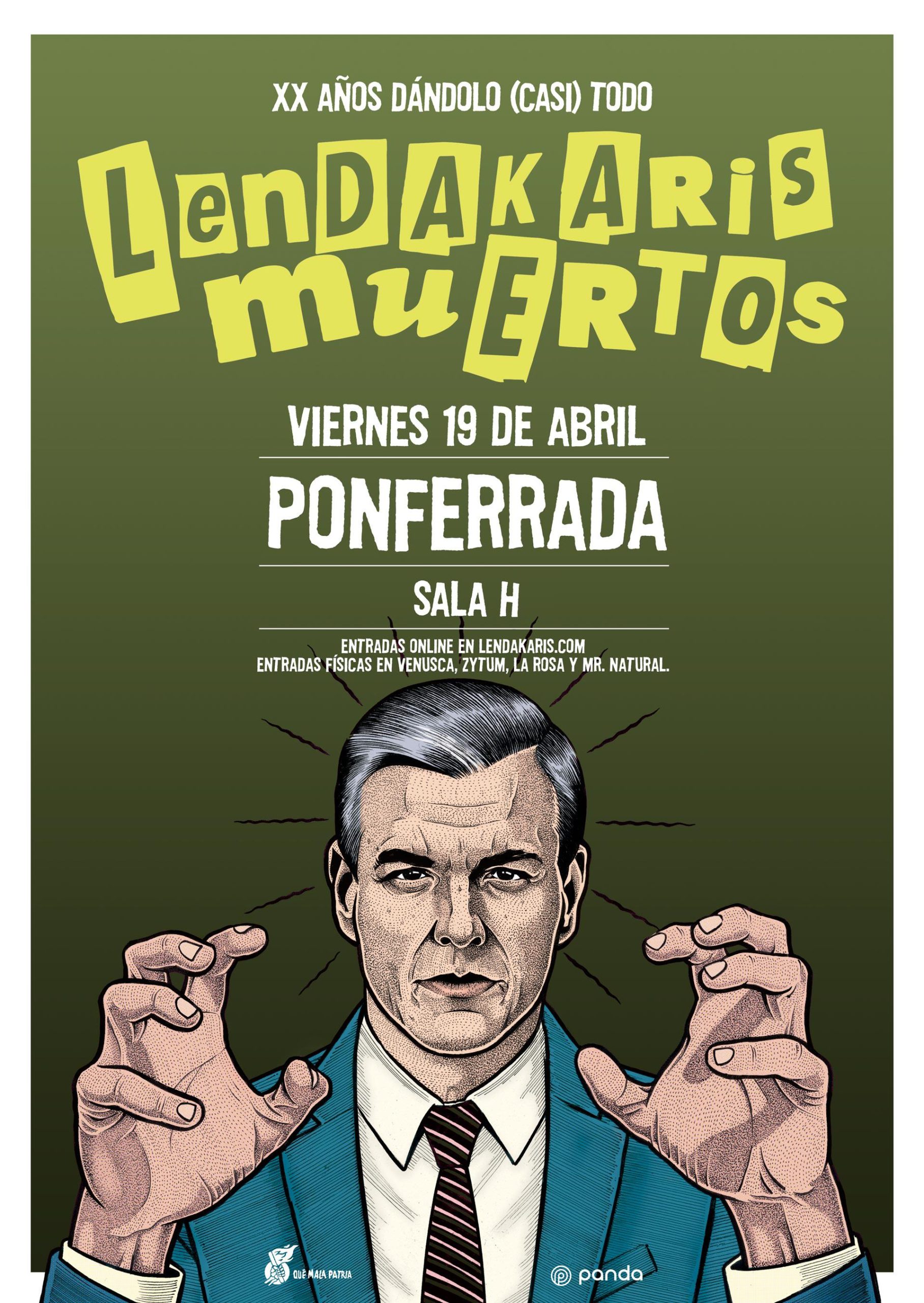 Cartel concierto Lendakaris Muertos Sala H