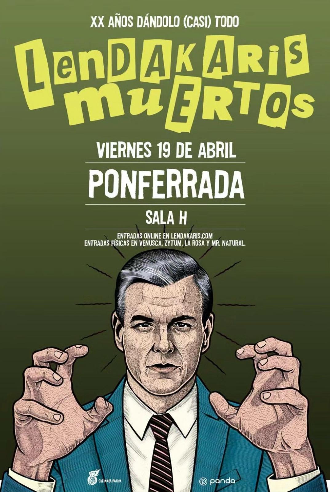 Lendakaris Muertos este viernes en la Sala H de Ponferrada