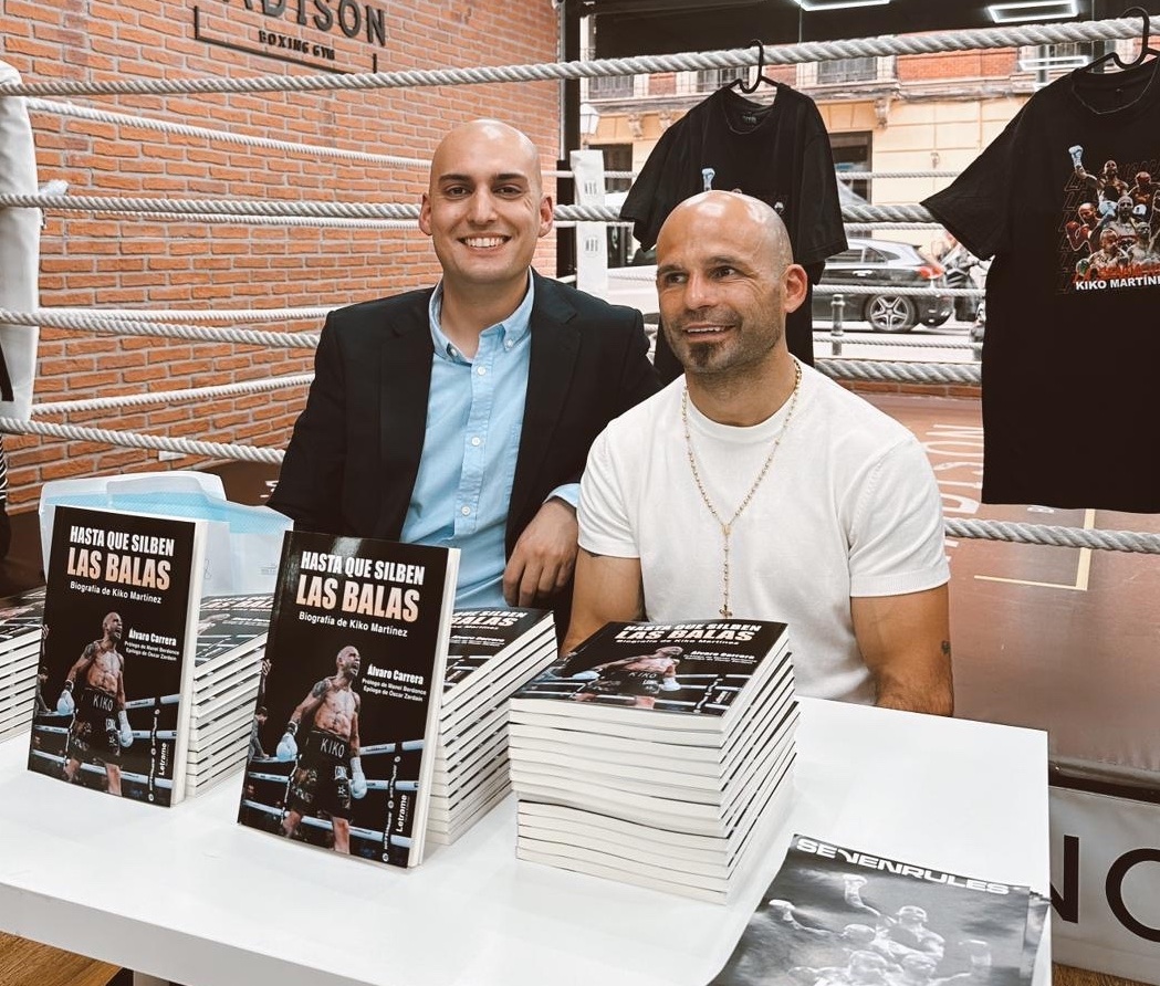 Álvaro Carrera y Kiko Martínez, en la presentación del libro en Madrid