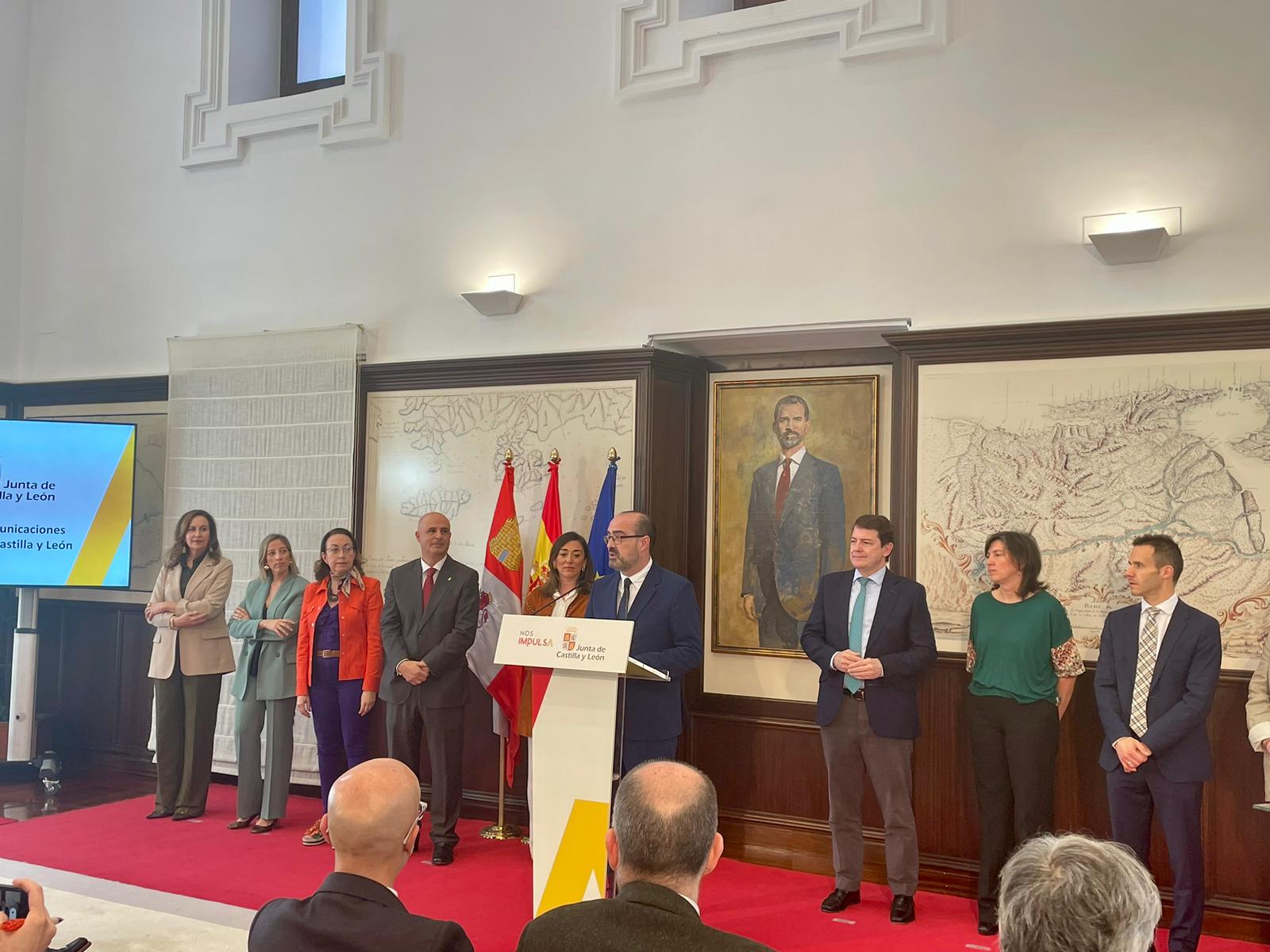 Marco Morala, en el acto de constitución de la Mesa de las Comunicaciones de Castilla y León