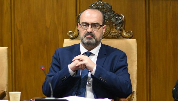 Marco Morala, durante un pleno extraordinario en el Ayuntamiento de Ponferrada