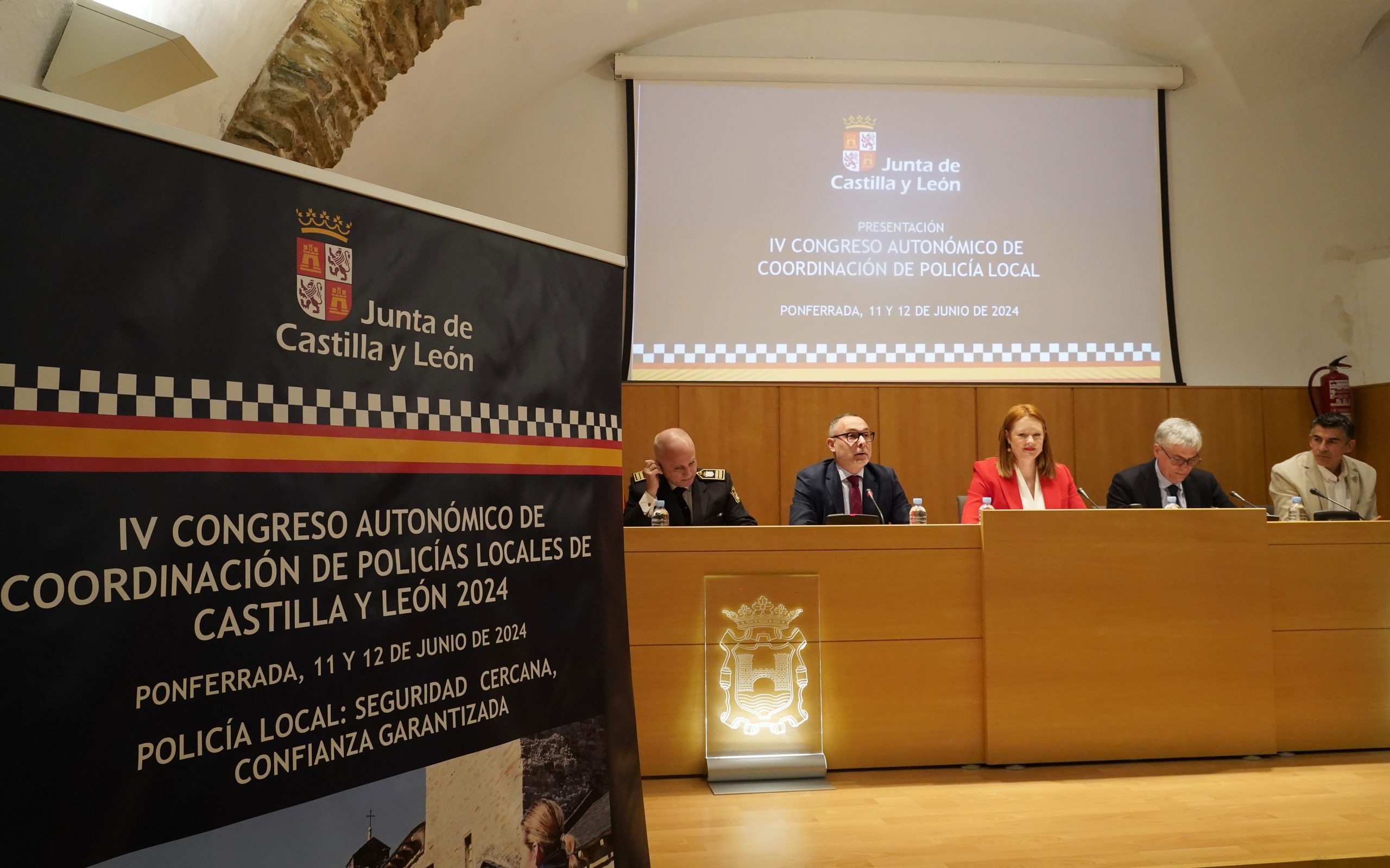 Presentación del IV Congreso Autonómico de Coordinación de Policías Locales en Castilla y León que se celebrará en Ponferrada.