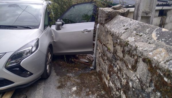 Fotografía del accidente en San Miguel de Arganza