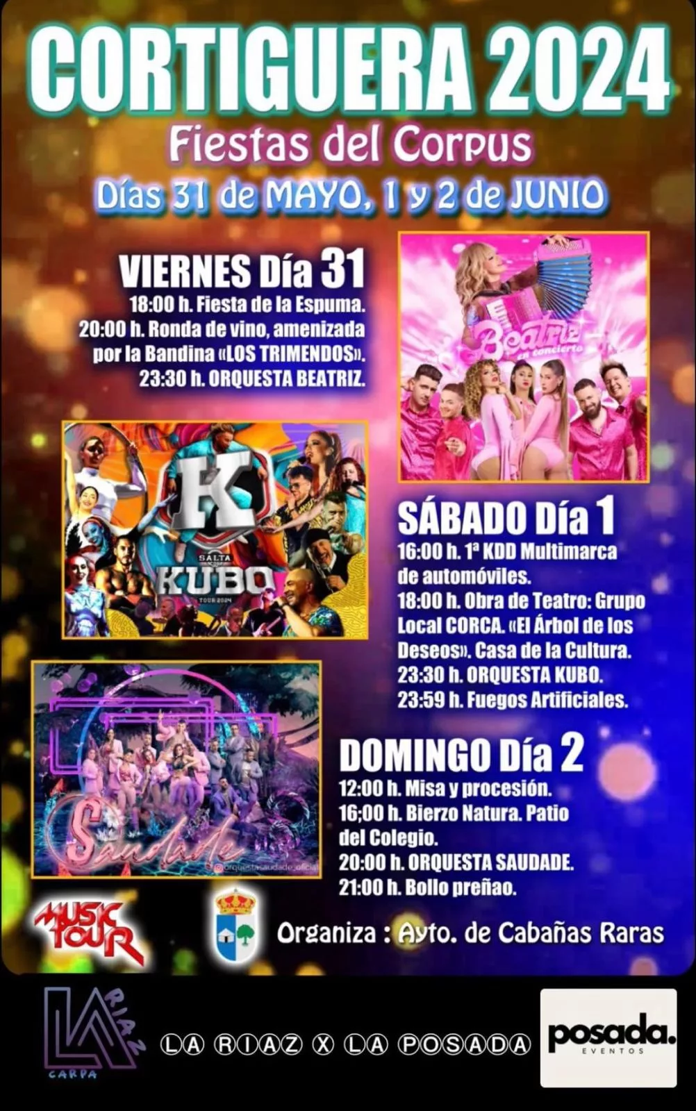 Cartel de las fiestas del Corpus en Cortiguera