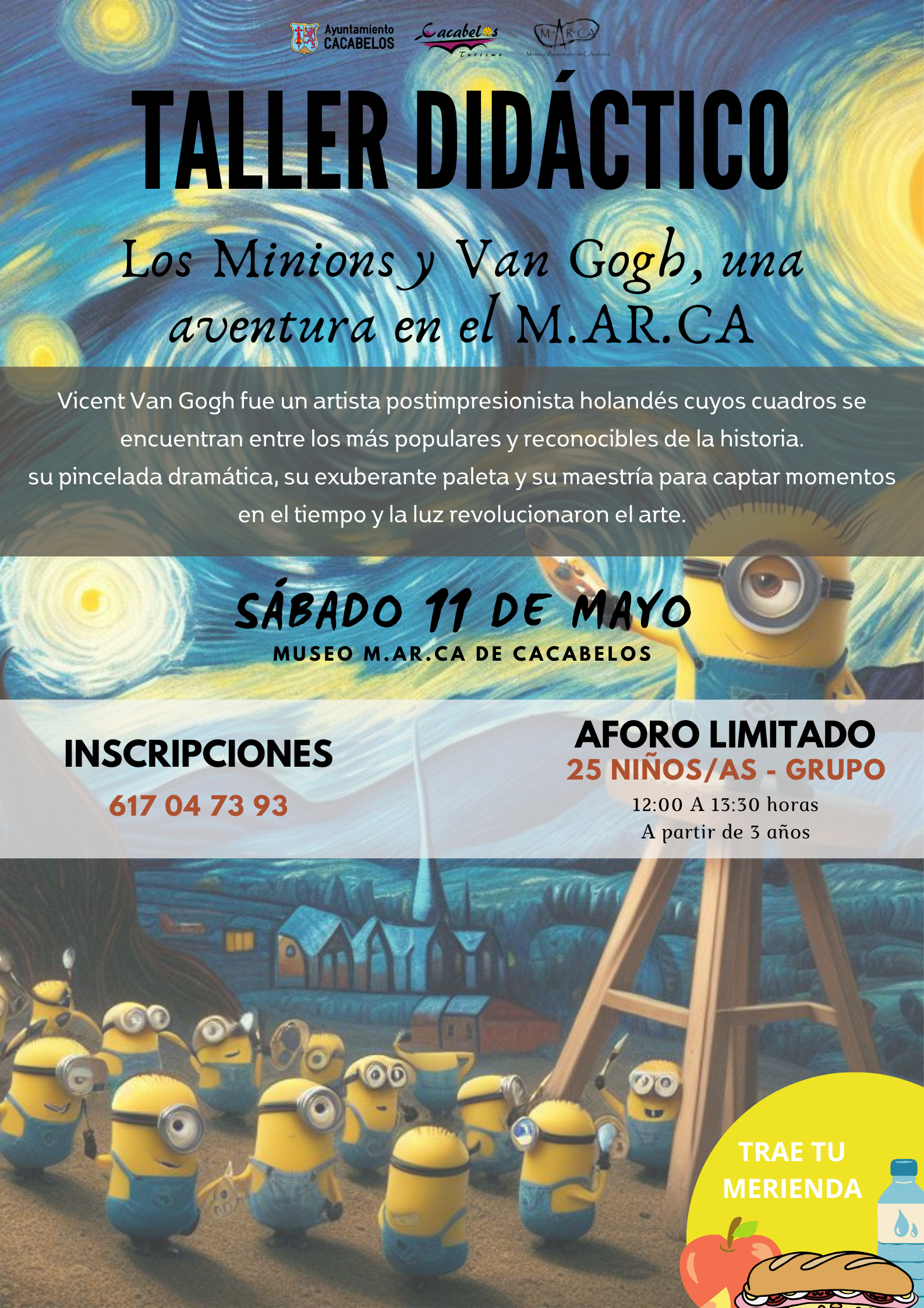 El Marca de Cacabelos organiza un taller didáctico para conocer el impresionismo de Van Gogh con los Minions