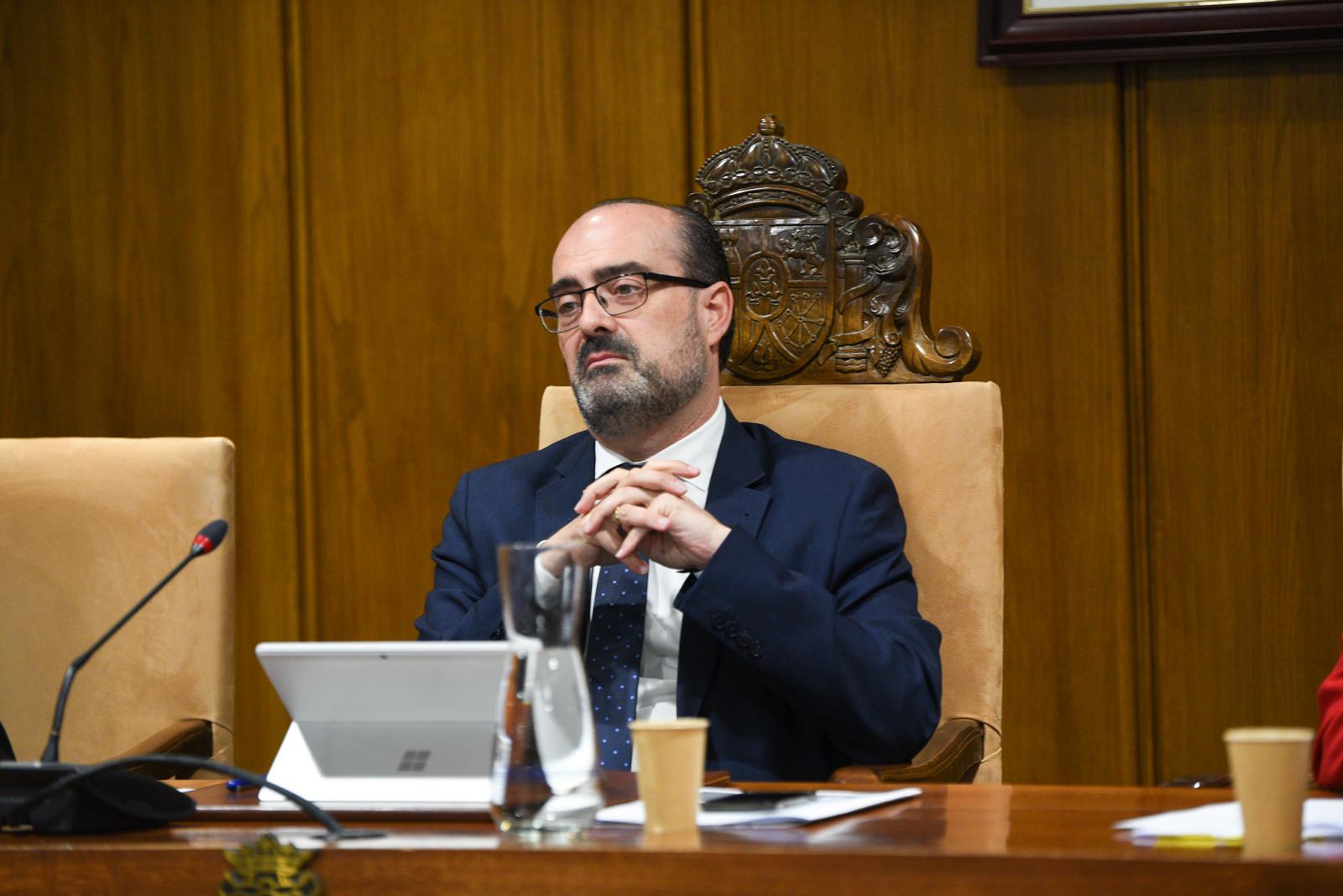 Marco Morala, durante el pleno del Ayuntamiento de Ponferrada