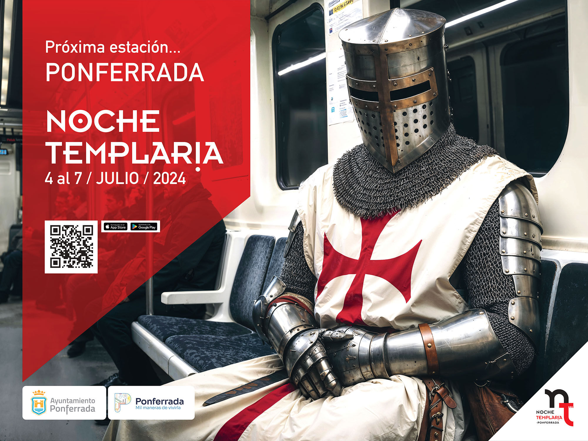 Campaña de la Noche Templaria en el metro de Madrid