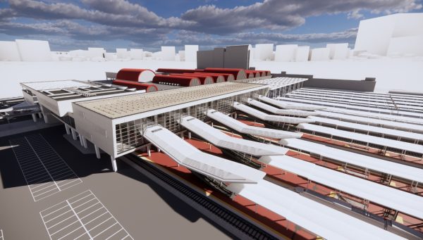 Render de la futura estación de Madrid Chamartín Clara Campoamor.