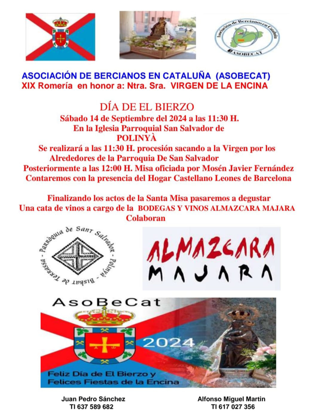 La Asociación de Bercianos en Cataluña organiza la XIX Romería en Honor a la Virgen de la Encina