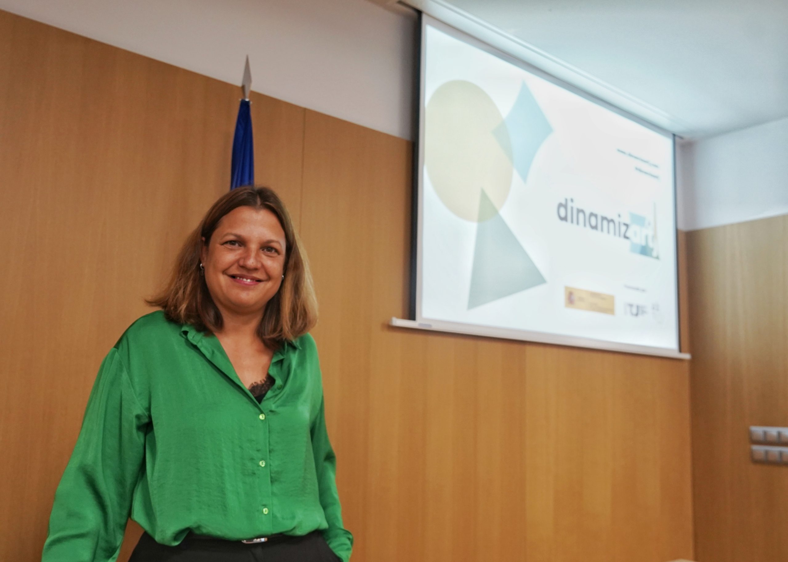 La directora general de la Fundación Ciudad de la Energía (Ciuden), Yasodhara López, durante la presentación de la segunda edición del programa cultural Dinamiz-ARTj