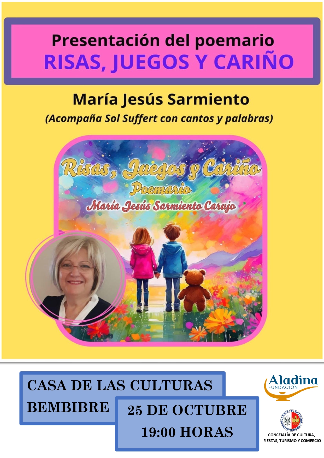 Presentación del poemario 'Risas, juegos y cariño' de María Jesús Sarmiento en Bembibre