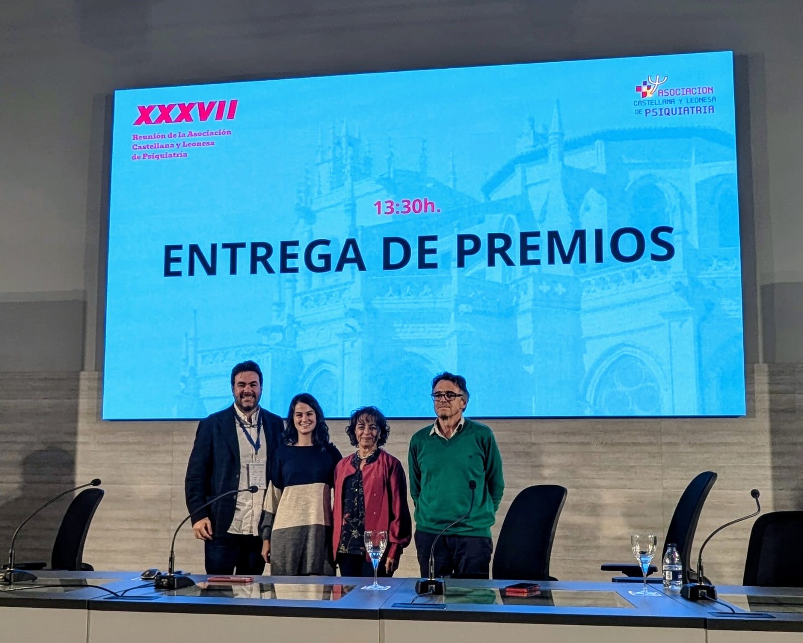 José María Pelayo, Zaida Gutiérrez, Maria Ángeles Álvaro y Francisco Carlos Ruiz en la entrega de premios