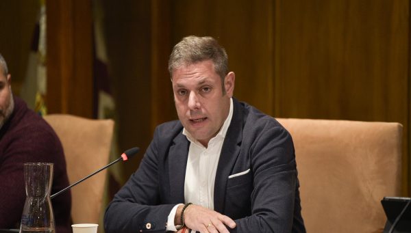 Iván Alonso, durante un pleno del Ayuntamiento de Ponferrada