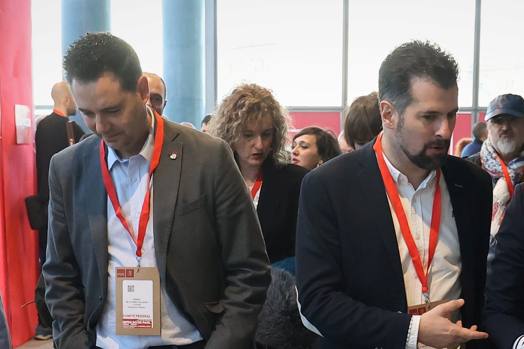 Javier Alfonso Cendón y Luis Tudanca, durante una convención en A Coruña