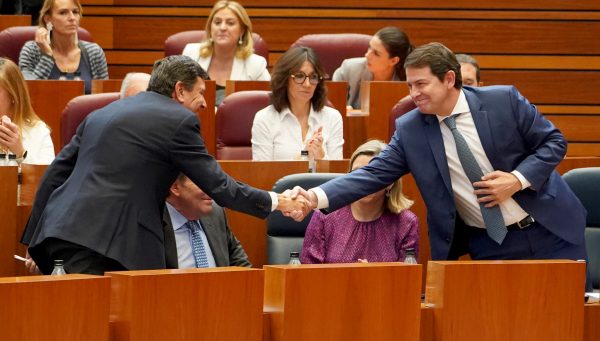 Carlos Fernández Carriedo y Alfonso Fernández Mañueco, tras el debate del techo de gasto en las Cortes