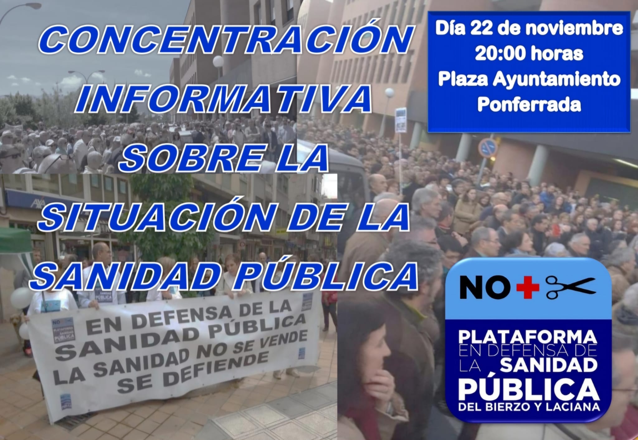 Cartel concentración sanidad