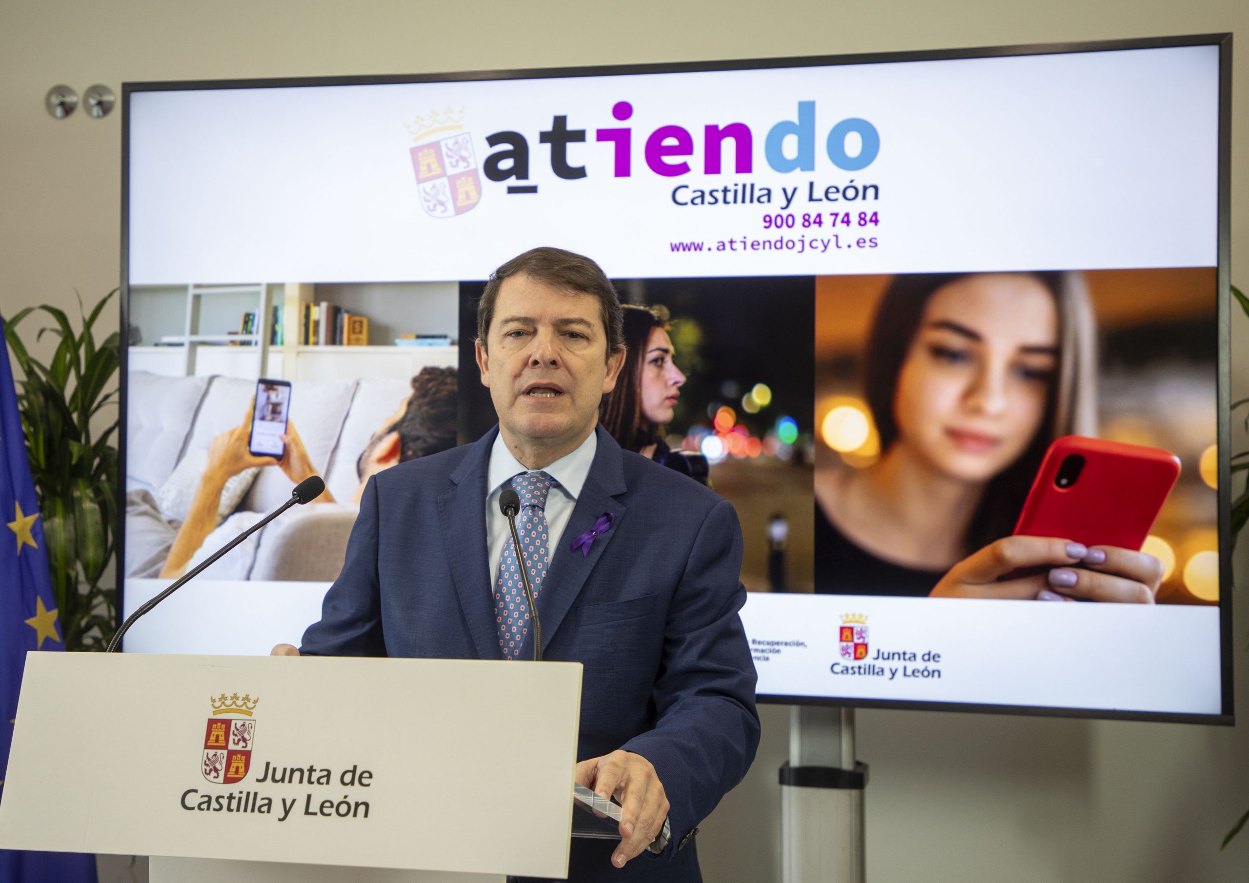 El presidente de la Junta de Castilla y León, Alfonso Fernández Mañueco, inaugura las instalaciones del Centro de Atención a Víctimas de Agresiones Sexuales Atiendo de Salamanca