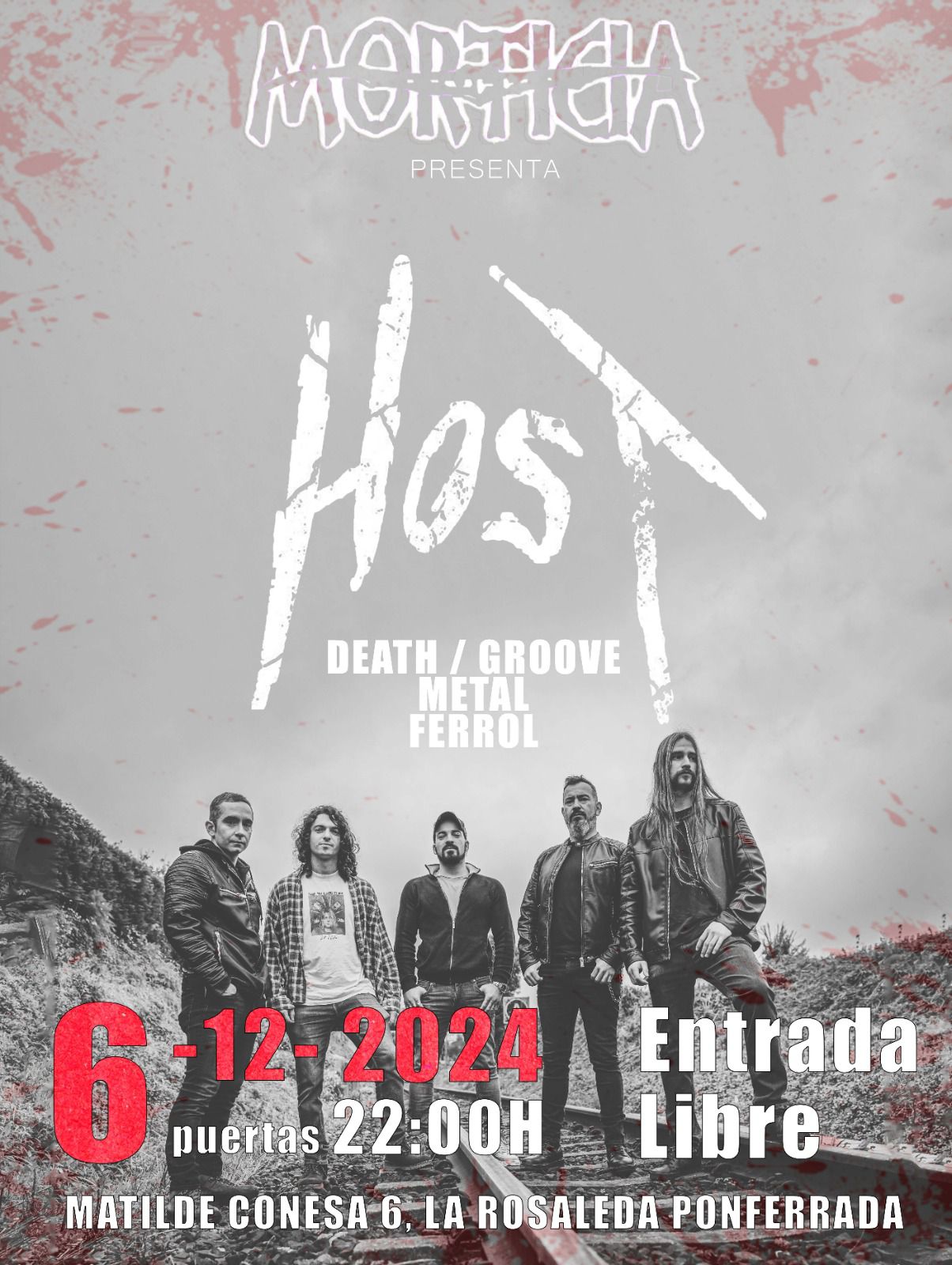 Cartel concierto Host Morticia