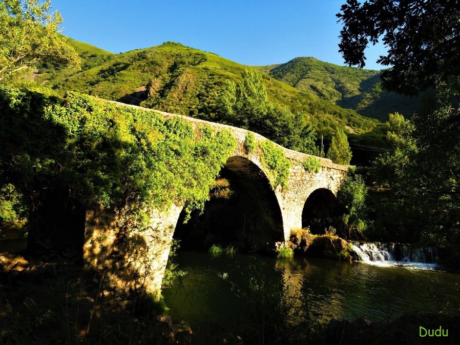 Puente de piedra en Palacios del Sil