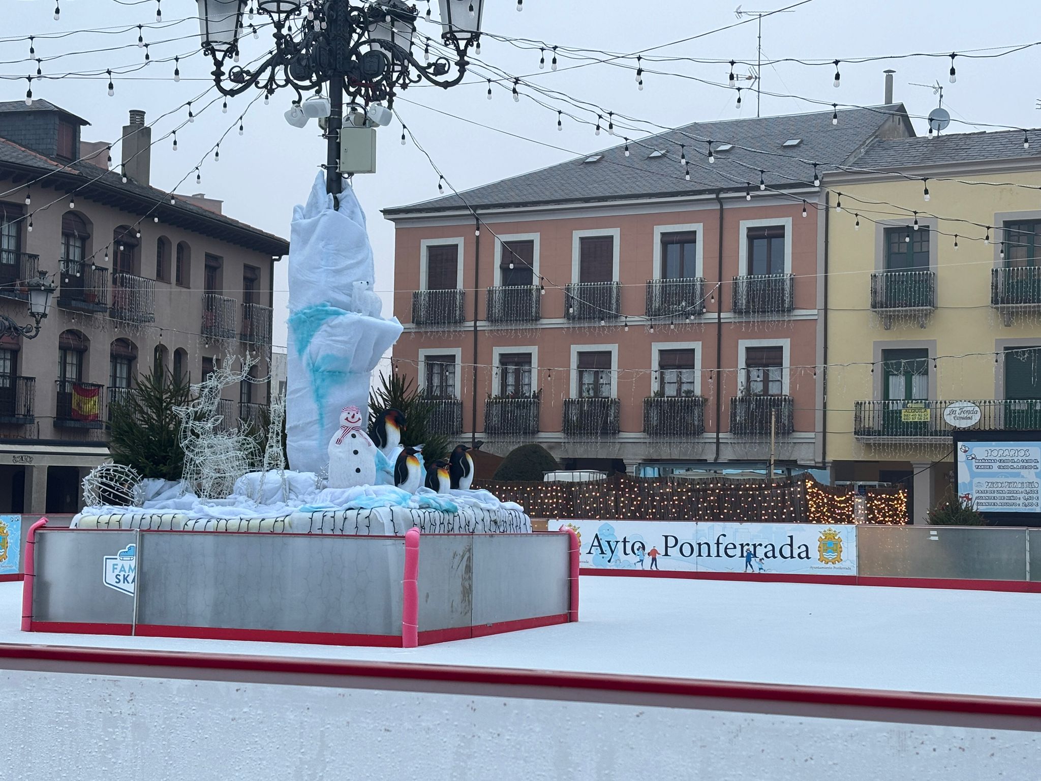 Pista de hielo en Ponferrada