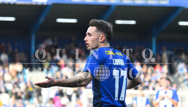 Carrique, durante el Ponferradina-Sestao River