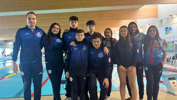 Equipo del Club Natación Bierzo Ponferrada en el Campeonato de Castilla y León infantil